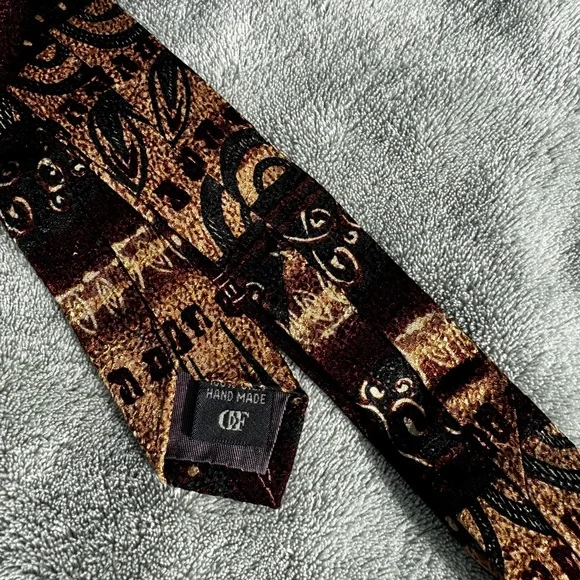 Tie DANIEL DE FASSON 100% Silk Handmade Designer EXCELLENT CONDITION - Picture 4 of 7